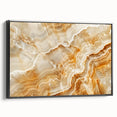 Black and white framed canvas depicting a detailed landscape scene, ideal for bedroom wall art.