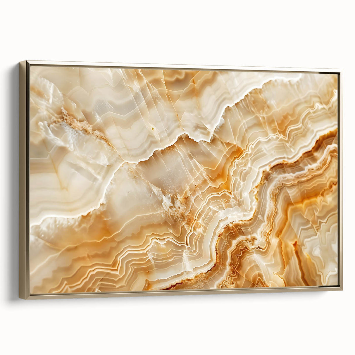 Framed canvas featuring a close-up landscape painting in muted earth tones, ideal for bedroom wall art.