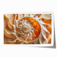 Close-up floral art on rolled canvas featuring soft pink and white blossoms, ideal for dining room or bathroom decor.