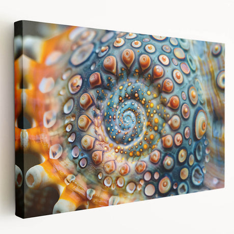 Close-up of natural elements in muted earth tones on a stretched canvas, suitable for kitchen wall art.