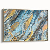 Framed canvas featuring a close-up landscape art painting with muted earth tones, ideal for bedroom wall decor.