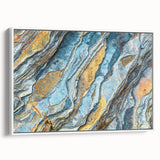 Vintage poster art of natural elements, featuring colorful imagery on extra large framed canvas, ideal for living room decor.