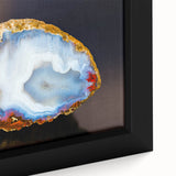 Black framed canvas featuring a close-up of colorful, textured natural elements, ideal for extra large living room wall art.