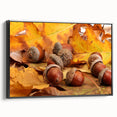 Black and white framed canvas depicting a close-up view of tree trunks, ideal for vintage bedroom decor.
