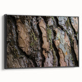Black and white framed canvas featuring close-up of trees, ideal for bedroom wall art in a vintage style.