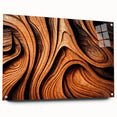 Close-up of tree bark in muted brown and green tones on acrylic glass, ideal for dining room decor.