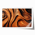 Close-up of trees in muted green and brown tones on a large rolled canvas, suitable for dining room or bathroom wall art.