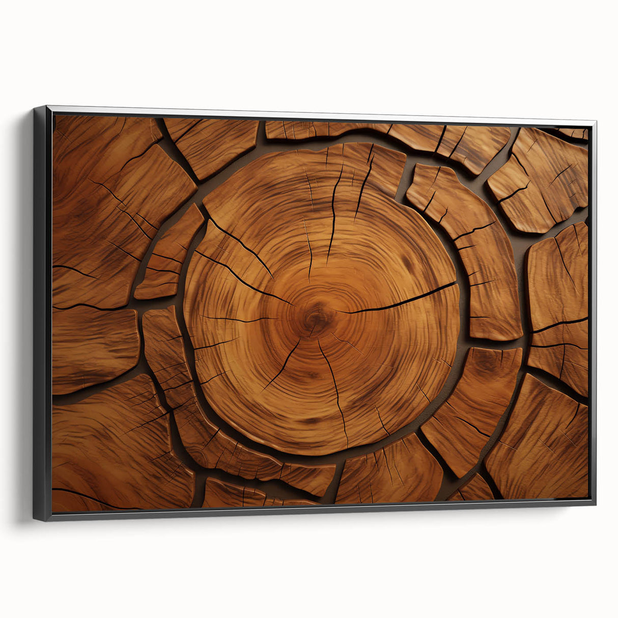 Black and white framed canvas featuring a close-up view of tree branches, ideal for bedroom wall decor.