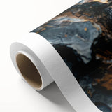 Art Deco style poster of stylized trees in earth tones on rolled canvas, ideal for nursery wall art.