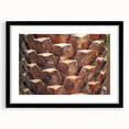 Extra large abstract art print of colorful, textured trees on a black framed canvas, ideal for living room decor.