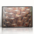 Large abstract wall art depicting close-up tree designs in black and white, framed in acrylic.