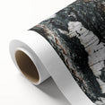 Art deco poster of trees with intricate designs on rolled canvas, suitable for nursery wall art or dining room decor.