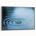 Black and white framed canvas featuring a close-up water landscape, ideal for bedroom wall decor.
