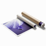 Close-up floral art on rolled print featuring soft pink and white blooms, ideal for classy bathroom wall art.