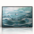 Large abstract wall art featuring swirling blue and green patterns on a framed acrylic, suitable for modern art wall decor.