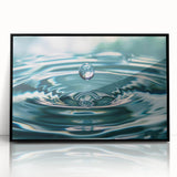 Large abstract wall art featuring swirling blue and green patterns on a framed acrylic, suitable for modern art wall decor.