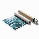 Close-up floral art in soft pastel shades on rolled print, suitable for bathroom or living room decor.