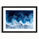 Extra large abstract art print featuring textured, colorful swirls on a black framed canvas, ideal for living room decor.