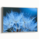 Framed canvas featuring a close-up landscape art painting with a blend of black and colorful hues.