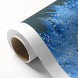 Art deco poster of a serene lake, using soft blue and green hues, on rolled canvas, ideal for nursery wall art.