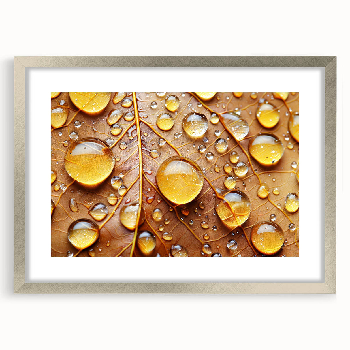 Textured art depicting abstract water patterns in silver frame, ideal for modern bedroom ambiance.