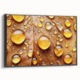 Framed canvas featuring a black and white close-up of water ripples, ideal for bedroom wall decor.