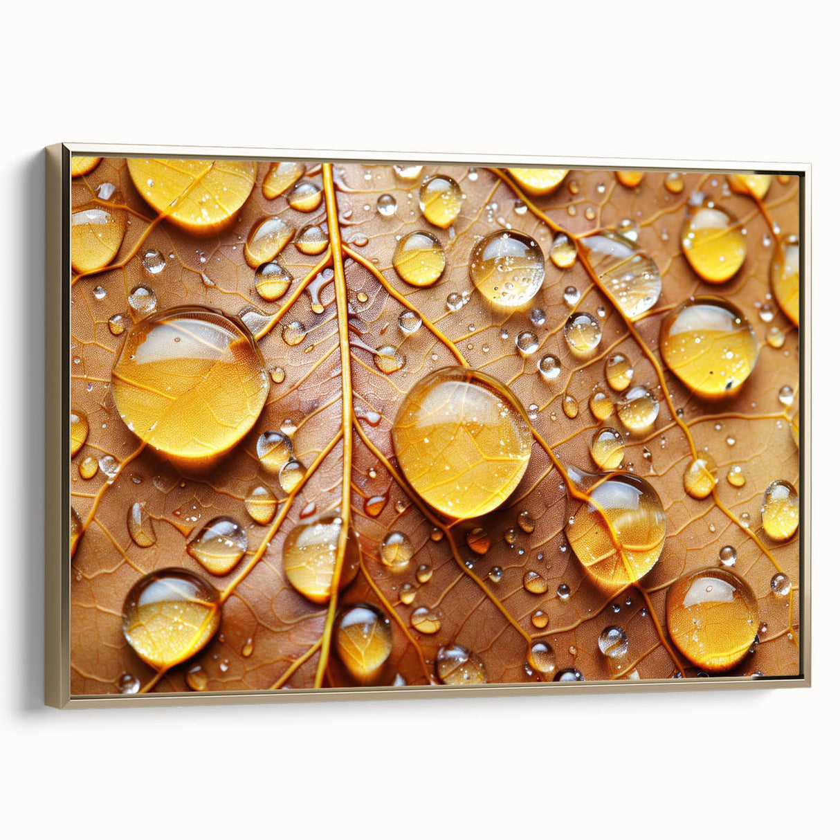 Framed canvas featuring a close-up water landscape in muted blue and black tones, suitable for bedroom wall art.
