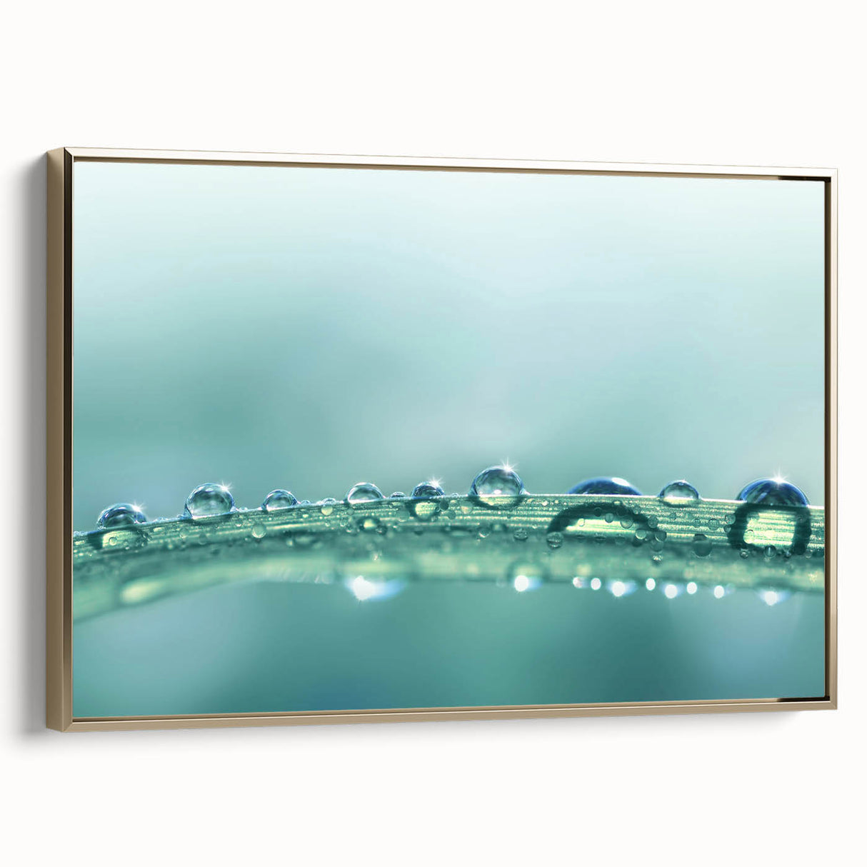 Framed canvas featuring a close-up landscape with water elements in muted earth tones, ideal for bedroom wall decor.