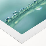 Art deco poster featuring close-up water design in blue and green tones on rolled canvas.