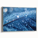 Vintage poster art of a colorful nature close-up on a silver-framed canvas, ideal for living room decor.