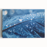 Close-up black and white photograph of water ripples on a stretched canvas, ideal for kitchen art.