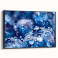 Black and white framed canvas of a close-up water design, ideal for bedroom wall art in a vintage style.