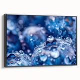 Black and white framed canvas of a close-up water design, ideal for bedroom wall art in a vintage style.