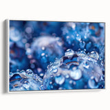Extra large framed canvas featuring a vintage poster art of colorful, abstract water designs, ideal for living room decor.