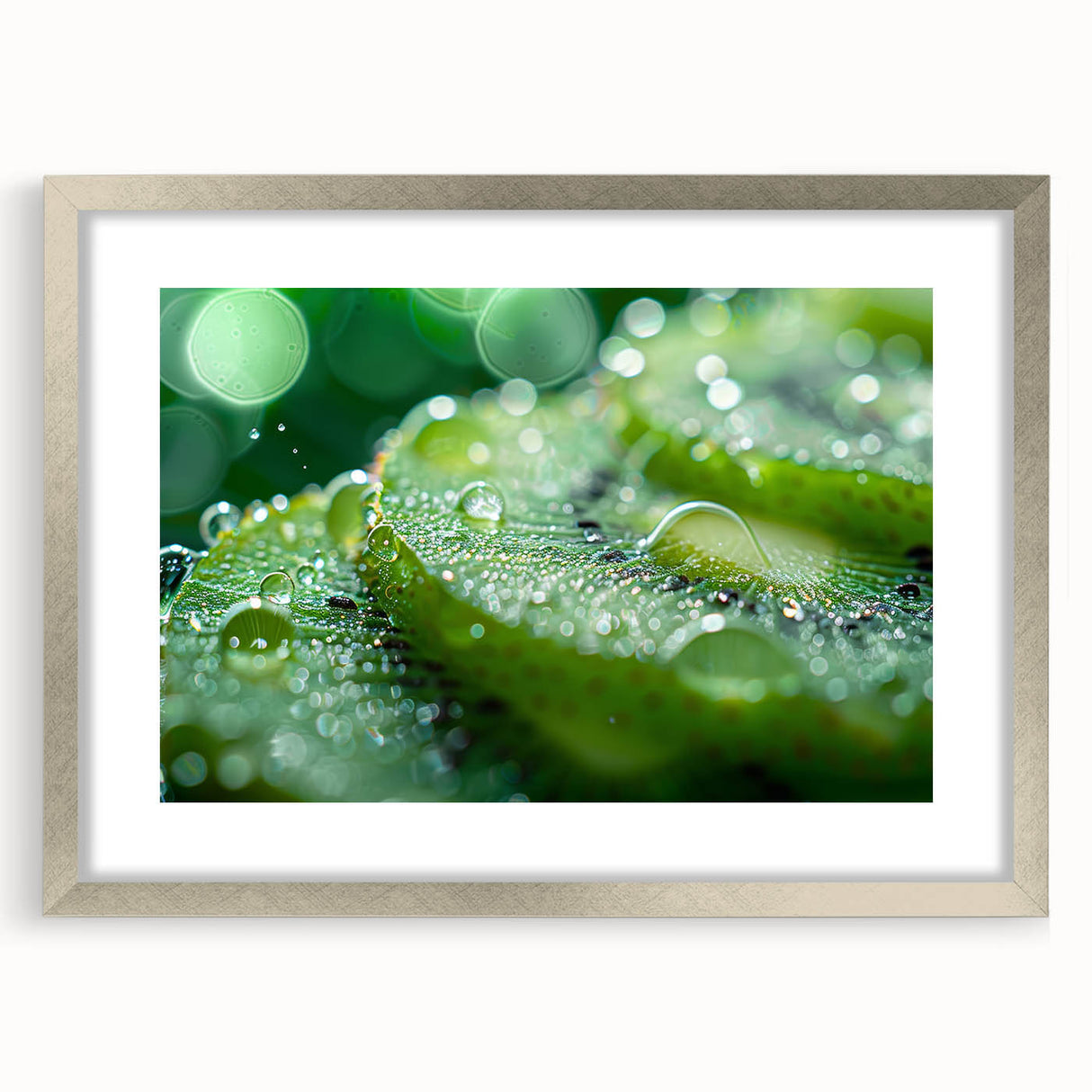 Textured art depicting abstract water design in muted blue and gray, framed in silver, ideal for bedroom ambiance.