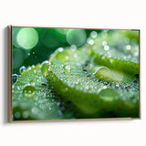 Framed canvas featuring a close-up water landscape in gold and black tones, ideal for bedroom wall decor.