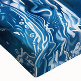 Black and white landscape art painting on stretched canvas depicting a serene water close-up, ideal for bedroom wall decor.