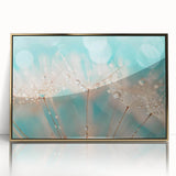 Large art print of a close-up water design in gold tones on framed acrylic, suitable for modern art wall decor.