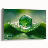 Framed canvas landscape art paintings featuring a close-up water design with a vintage poster style in black and colorful…