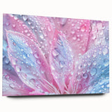 Large abstract wall art on acrylic glass depicting swirling blue and green patterns.