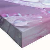 Black and white close-up water ripple photograph on stretched canvas, ideal for bedroom landscape art.