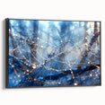 Black and white framed canvas featuring a close-up water design, ideal for bedroom landscape art.
