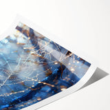 Extra large wall art featuring line art flowers in black on white, rolled print format, suitable for large living room decor.