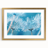 Extra large abstract art print featuring textured patterns in blue and gold on a framed canvas, ideal for living room decor.