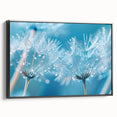 Black and white framed canvas featuring a close-up water landscape, ideal for bedroom wall decor.