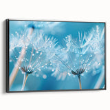 Black and white framed canvas featuring a close-up water landscape, ideal for bedroom wall decor.
