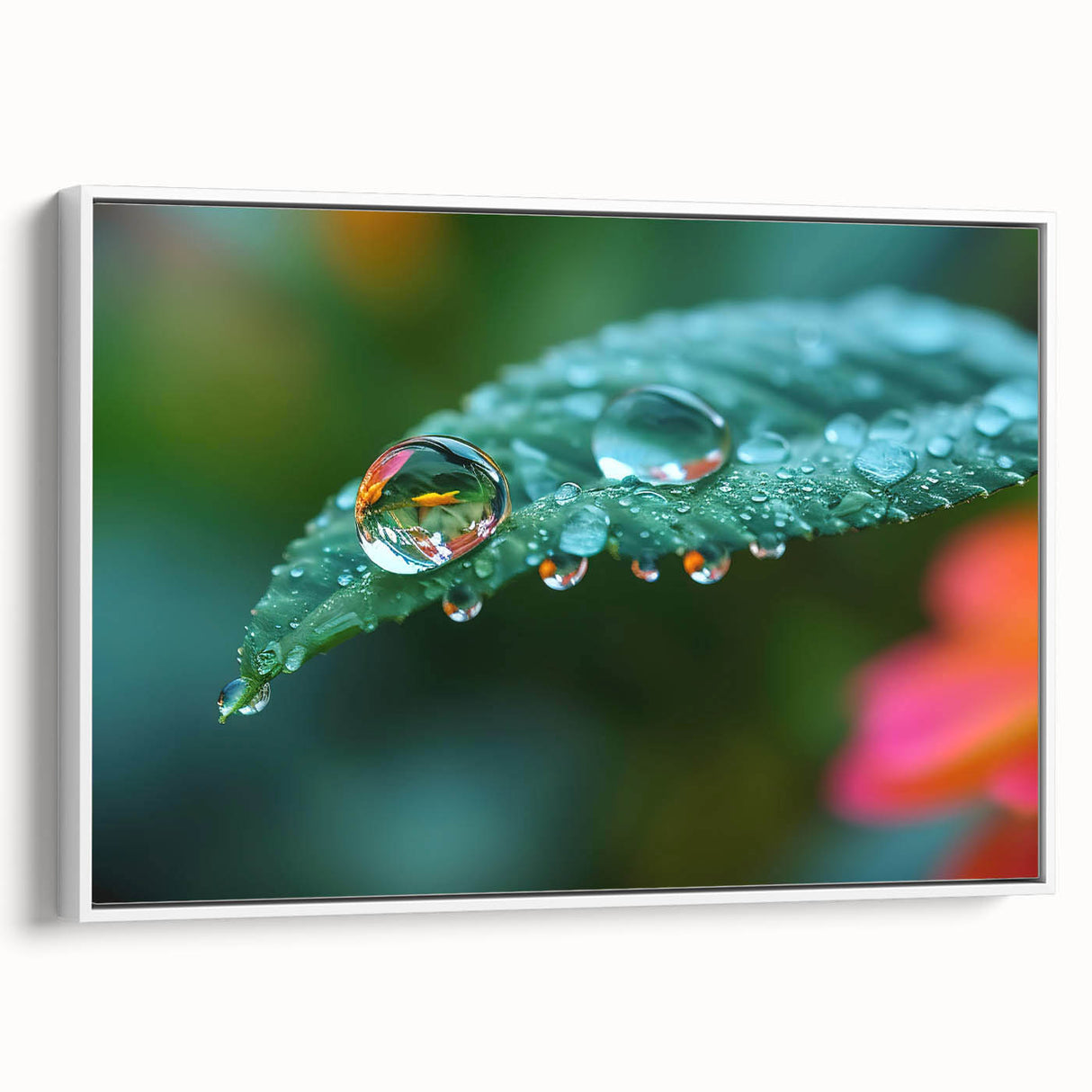 Extra large framed canvas featuring vintage poster art of a colorful water design, ideal for living room decor.