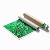 Close-up floral art on rolled print with soft pastel shades, suitable for classy bathroom or large living room decor.