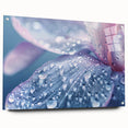 Acrylic print of a large abstract water design in blue and white tones, suitable for bedroom or dining room decor.