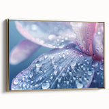 Framed canvas featuring a close-up water design in muted gold and black tones, ideal for bedroom wall decor.